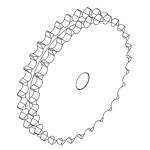 16B 1" duplex platewheel sprocket