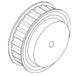 AT10 timing pulley for 16mm wide belt