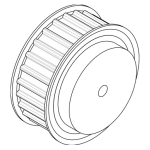 AT10 timing pulley for 25mm wide belts