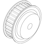 AT5 timing pulley for `0mm wide belts