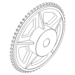 08B 1/2" x 5/16" cast iron sprocket