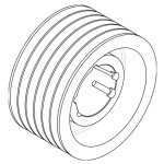 SPC Taper Lock 6 Groove V Belt Pulley