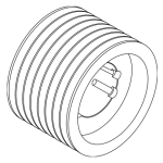 SPC Taper Lock 8 Groove V Belt Pulley