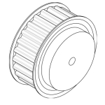 T10 timiing pulley for 25mm wide belts