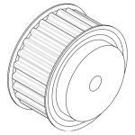 T10 timing pulley for 32mm wide belts