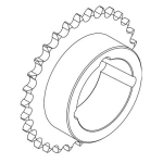 08B 1/2" x 5/16" simplex cast iron taper bush sprocket