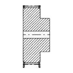 HTD Pulley 48-14M-115F, With Pilot Bore