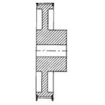 HTD Pulley 56-14M-40F, With Pilot Bore