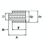 Steel Worm Gear Mod 0.5, Bored, 1 Start