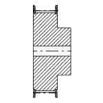 HTD Pulley 36-3M-15F, With Pilot Bore