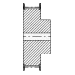 HTD Pulley 12-5M-09F, With Pilot Bore