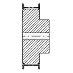 Aluminium Pulley AT5/12T-2 For 16mm Belt