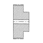 Aluminium Pulley T2.5/44-0 For 6mm Belt