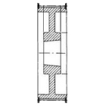 Pulley 44H300/4Wf For 2517 T/L Bush