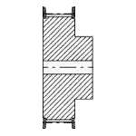 Pulley 32H075F, With Pilot Bore