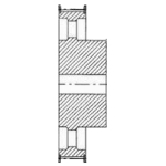 Pulley P48H100F, With Pilot Bore