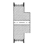 Pulley 10L050F, With Pilot Bore