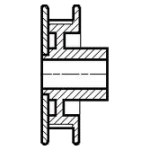 Plastic 32MXL025 Type B 8mm Bore