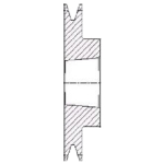 SPB150/1 V Pulley For 1610 T/L Bush