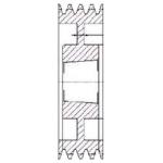 SPB180/1 V Pulley For 1610 T/L Bush