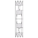 SPC450/4 V Pulley For 3535 T/L Bush