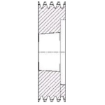 Spz180/5 V Pulley For 2517 T/L Bush