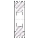 Spz224/8 V Pulley For 3020 T/L Bush