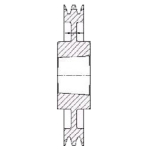 Spz180/1 V Pulley For 1610 T/L Bush