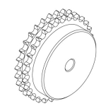 28B-2 11T Duplex Steel Sprocket