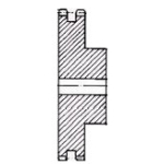 20B-2 57T Duplex Cast Iron Sprocket