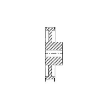 HTD Pulley 64-14M-40F, With Pilot Bore