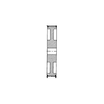 HTD Pulley 56-14M-85F, With Pilot Bore