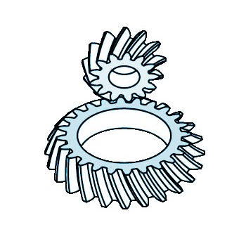 Steel Spiral Bevel Gear Mod 1.5 16T/32T