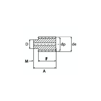 Steel Worm Gear Mod 0.5, Bored, 1 Start