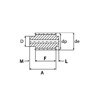 Steel Worm Gear Mod 3, Bored, 1 Start