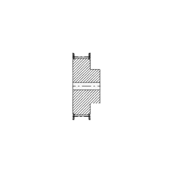 HTD Pulley 15-5M-15F, With Pilot Bore