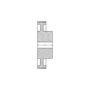 HTD Pulley 72-5M-25, With Pilot Bore