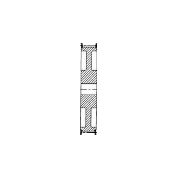 HTD Pulley 72-8M-50F, With Pilot Bore