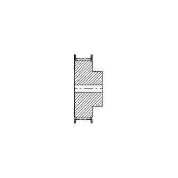 Aluminium Pulley AT10/25T-2 For 16mm Belt