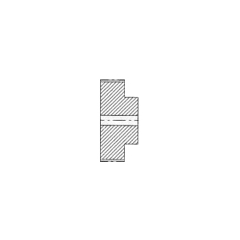 Aluminium Pulley AT5/72T-0 For 16mm Belt