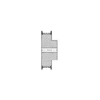 Pulley 27L075F, With Pilot Bore