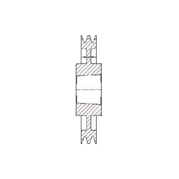 SPB280/2 V Pulley For 2517 T/L Bush