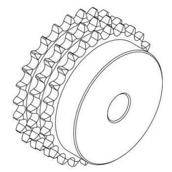 06B-3 10T Steel Triplex Sprocket