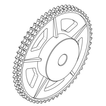 12B-2 57T Duplex Cast Iron Sprocket