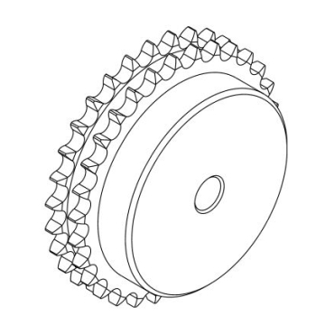 12B-2 57T Duplex Steel Sprocket