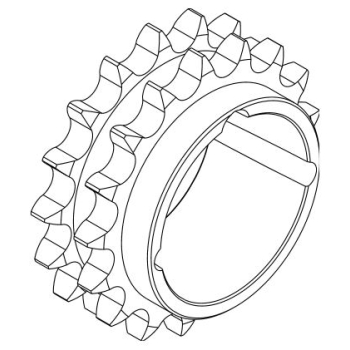 08B-2 76T Duplex Cast Iron Sprocket For 2012 T/L Bush