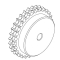 08B-2 19T Duplex Steel Sprocket