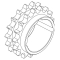 16B-2 28T Duplex Steel Sprocket For 3020 T/L Bush