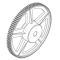06B-3 57T Cast Iron Triplex Sprocket
